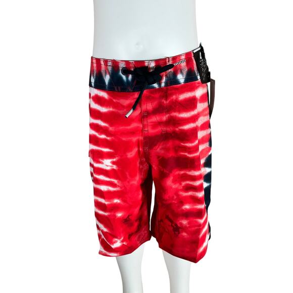 Volcom Kids Quatro De Julio (Big Kids) (Red) Boy's Swimwear Size 28 NWT - Picture 1 of 3